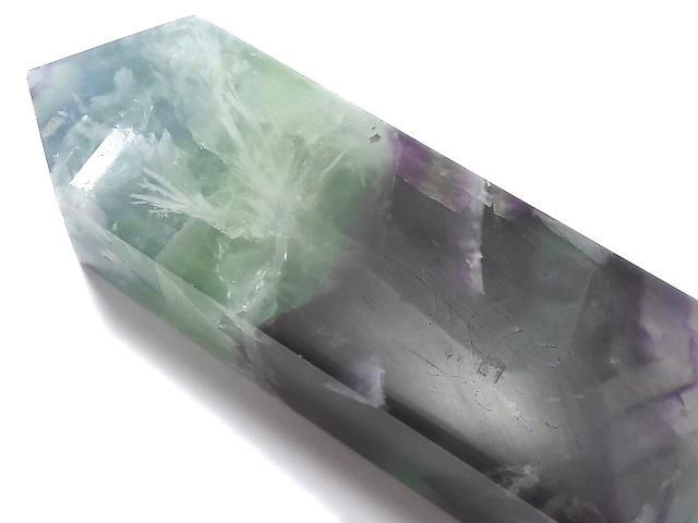 【動画】【1点もの】エンジェルフェザーフローライト ポイント(四角柱) 1個 NO.30の画像