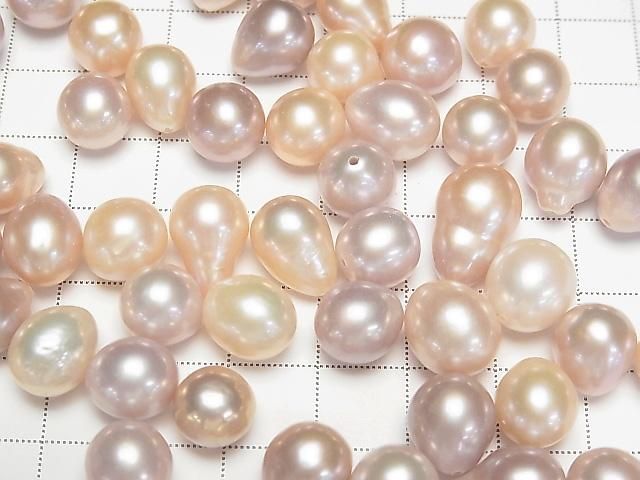 【動画】【粒売り】淡水真珠AA++ ポテト~ドロップ10~13mm 【片穴】 天然色ミックス 5粒 サムネイル3
