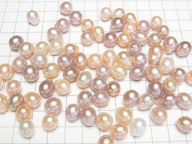 【動画】【粒売り】淡水真珠AA++ ポテト~ドロップ10~13mm 【片穴】 天然色ミックス 5粒 サムネイル4