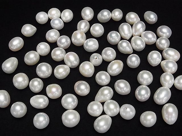 【動画】【粒売り】淡水真珠AA++ ルース ポテト~バロック11~14mm ホワイト 【片穴】 3粒 サムネイル4