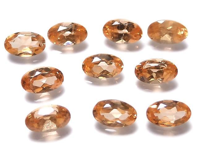 【動画】【1点もの】宝石質スペサルタイトガーネットAAA ルース ファセットカット 10粒セット NO.110の画像