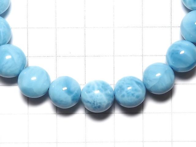 【動画】【1点もの】高品質ラリマーAAA ラウンド11mm 1連(ブレス) NO.101 サムネイル3