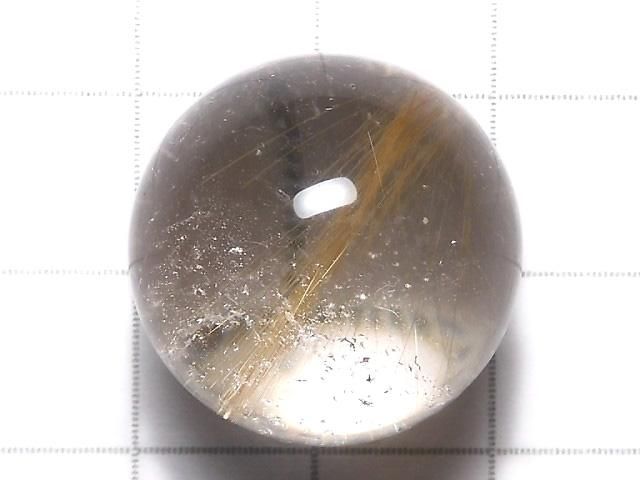 【動画】【1点もの】ルチルクォーツAAA- スフィア・ラウンド20.5mm 1個 NO.3 サムネイル2