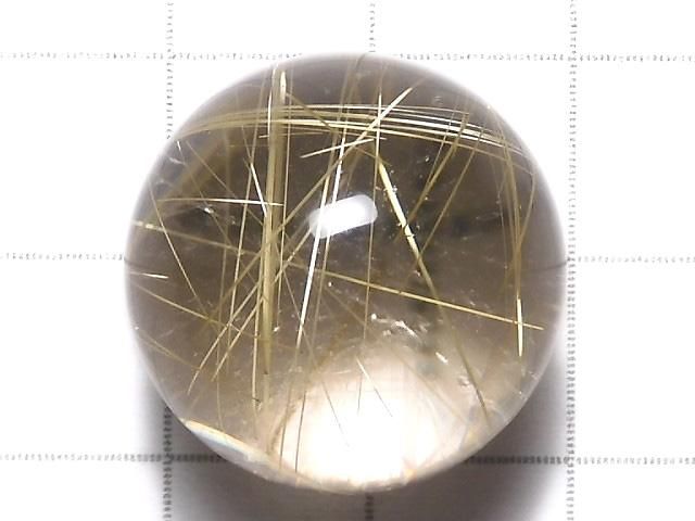 【動画】【1点もの】ルチルクォーツAAA- スフィア・ラウンド20.5mm 1個 NO.5 サムネイル2