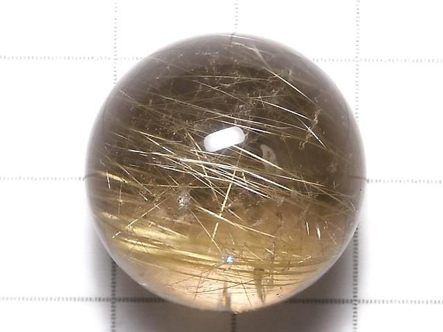 【動画】【1点もの】ルチルクォーツAAA- スフィア・ラウンド21.5mm 1個 NO.18 サムネイル2