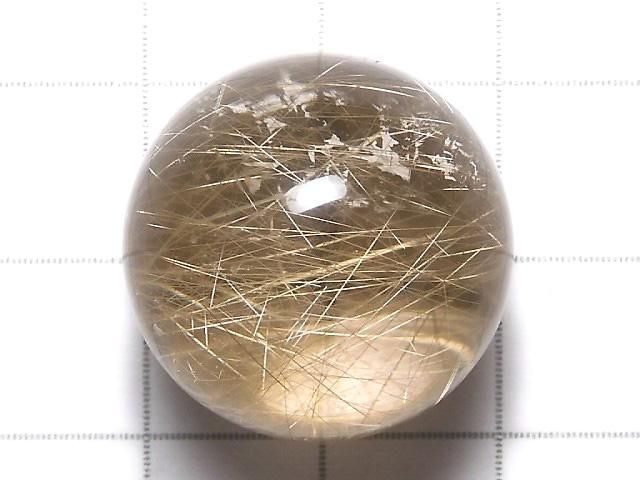 【動画】【1点もの】ルチルクォーツAAA- スフィア・ラウンド20.5mm 1個 NO.19 サムネイル2