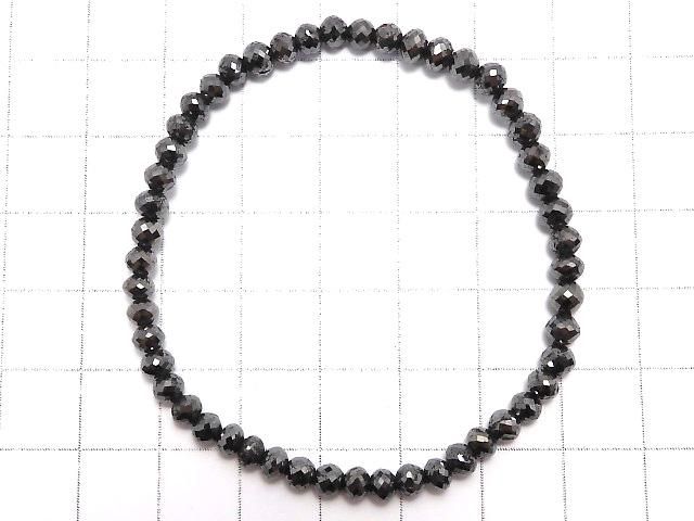 【動画】【1点もの】【1mm穴】ブラックダイヤモンド ボタンカット 1連(ブレス) NO.25 サムネイル2