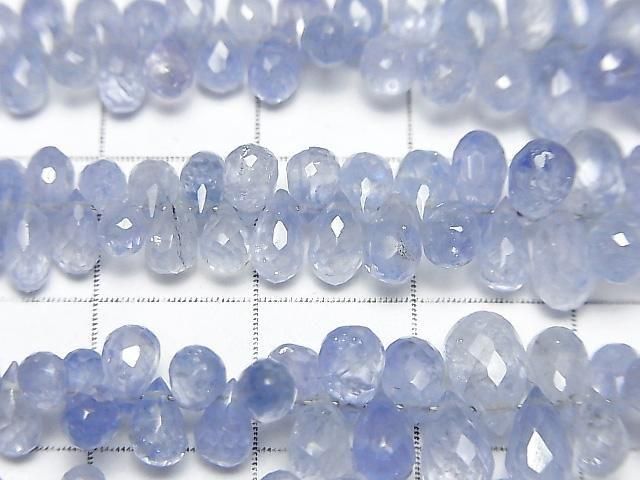 【動画】宝石質セイロンサファイアAAA- ドロップ ブリオレットカット 半連/1連(約18cm) サムネイル2