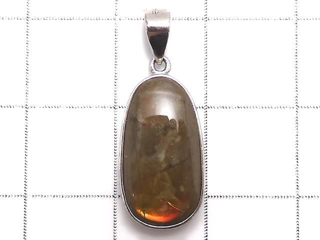 【動画】【1点もの】宝石質アンモライトAAA- ペンダントトップ SILVER925製 NO.17 サムネイル2