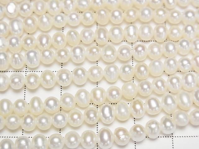 【動画】淡水真珠AA++ ポテト5~6mm ホワイト 1連(約37cm) サムネイル2