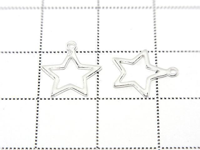 Silver925 星型チャーム12×10.5mm 【純銀仕上げ】【ロジウム】【18KGP】 3個 サムネイル2