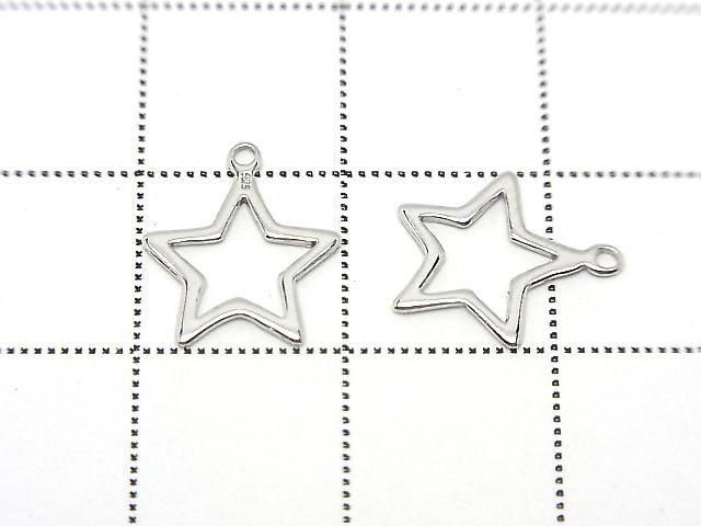 Silver925 星型チャーム12×10.5mm 【純銀仕上げ】【ロジウム】【18KGP】 3個 サムネイル3