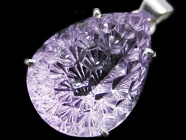 【動画】【1点もの】宝石質アメジストAAA ペンダントトップ SILVER925製 NO.49の画像