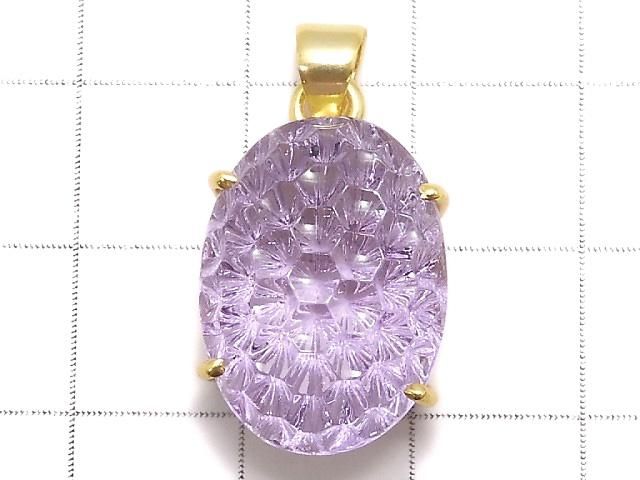【動画】【1点もの】宝石質アメジストAAA ペンダントトップ 18KGP製 NO.59 サムネイル2