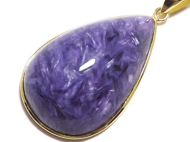 【動画】【1点もの】チャロアイトAAA ペンダントトップ 18KGP製 NO.30の画像