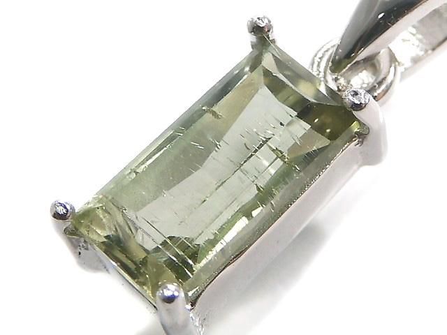 【動画】【1点もの】グリーントルマリンAAA- ファセットカット ペンダントトップ SILVER925製 NO.23の画像