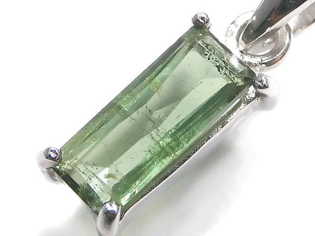 【動画】【1点もの】グリーントルマリンAAA- ファセットカット ペンダントトップ SILVER925製 NO.27の画像