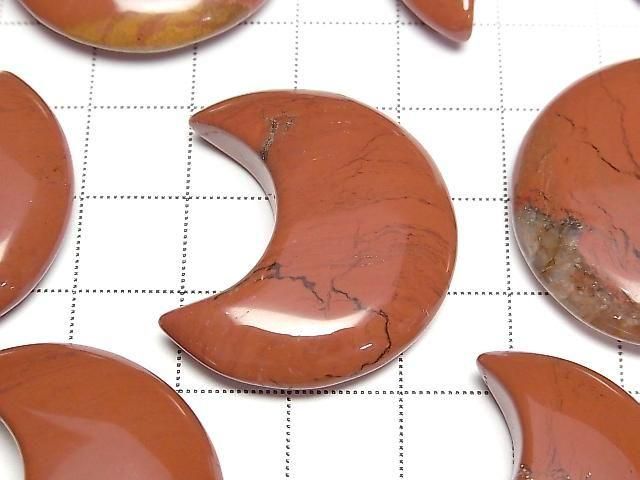 【動画】レッドジャスパー 月モチーフ32×28mm 2個 サムネイル2