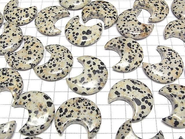 【動画】ダルメシアンジャスパー 月モチーフ32×28mm 2個 サムネイル4