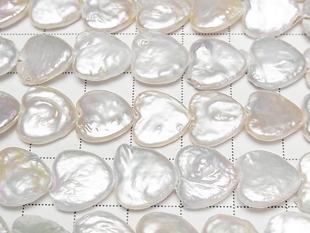 【動画】淡水真珠AA++ ハート12×13mm ホワイト 1連(約36cm) サムネイル2