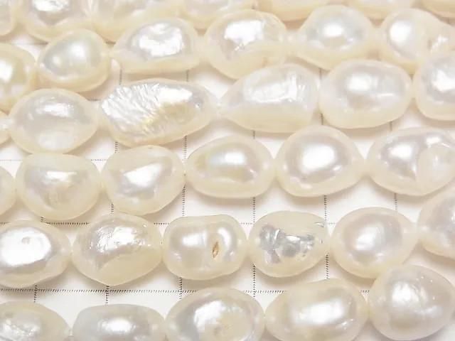 【動画】淡水真珠AA バロック11~17mm ホワイト 1連(約34cm) サムネイル2