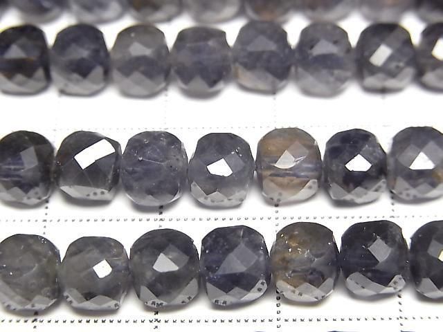 【動画】【素晴らしい輝き】アイオライトAA+ キューブカット6×6×6mm 半連/1連(約37cm) サムネイル2