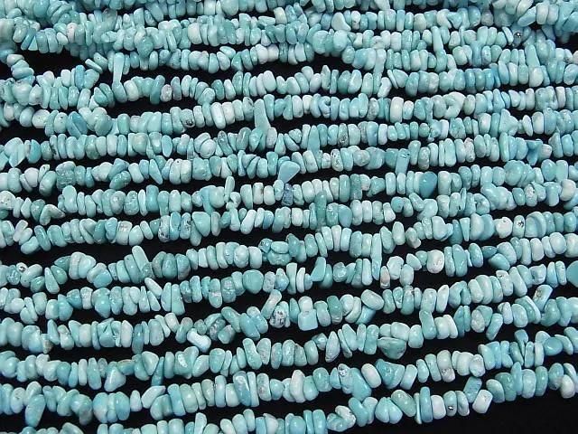 【動画】アリゾナ産スリーピングビューティー ターコイズ チップ(ミニタンブル) 半連/1連(約37mm) サムネイル3