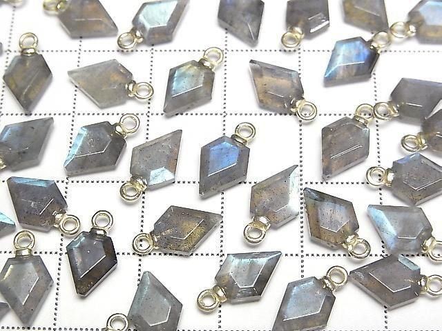 【動画】ラブラドライト アローズヘッド型9×7mm チャーム 2個 サムネイル3
