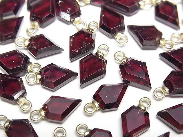 【動画】ガーネット アローズヘッド型9×7mm チャーム 2個の画像