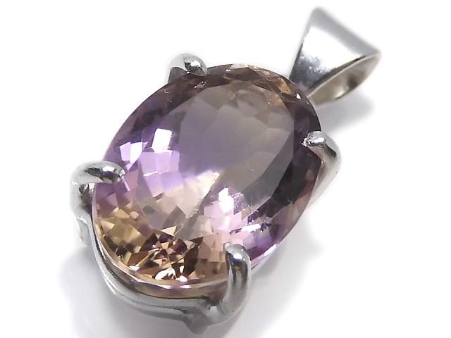 【動画】【1点もの】宝石質アメトリンAAA ファセットカットペンダントトップ SILVER925製 NO.231の画像