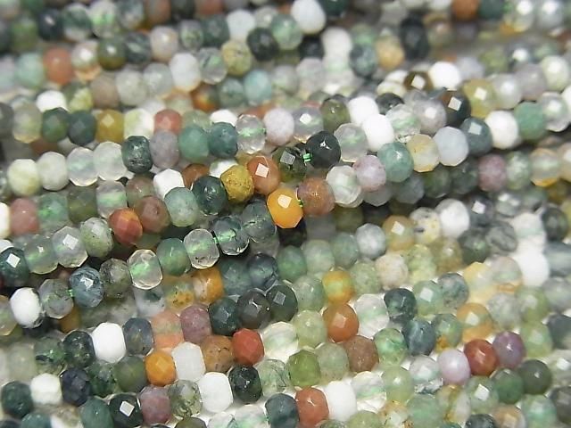 【動画】【素晴らしい輝き】ブラッドストーン ボタンカット3×3×2.5mm 1連(約36cm)の画像