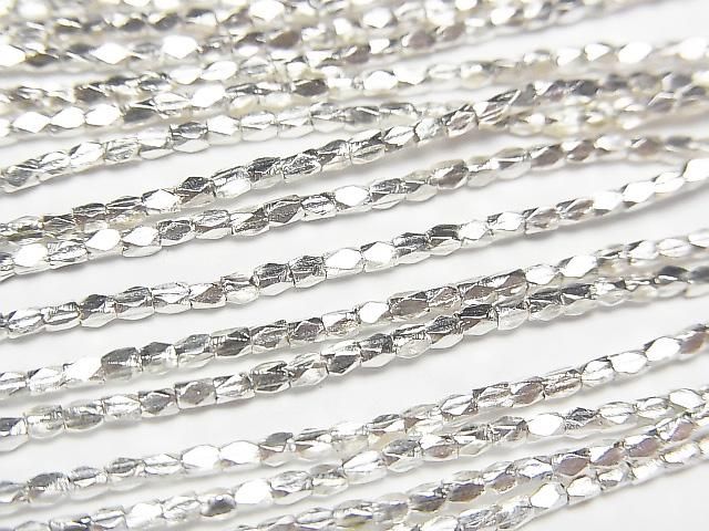 カレンシルバー カット入りチューブ2×1×1mm ホワイトシルバー 半連/1連(約68cm)の画像
