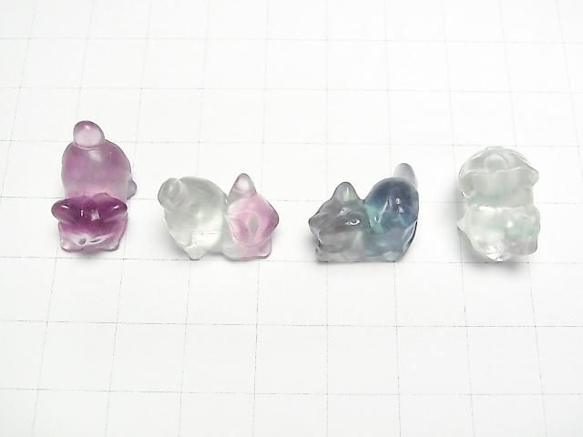 【動画】マルチカラーフローライトAAA 猫モチーフ 14×18mm 【穴なし】 5個 サムネイル2