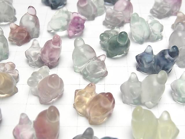 【動画】マルチカラーフローライトAAA 猫モチーフ 14×18mm 【穴なし】 5個 サムネイル3