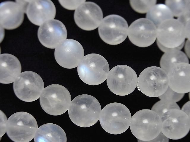 【動画】ロイヤルブルームーンストーンAA++ ラウンド7.5mm 1連(ブレス)の画像