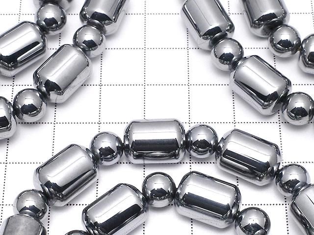 【動画】高純度テラヘルツ鉱石 チューブ14×10×10mm&ラウンド8mm 1連(ブレス) サムネイル3