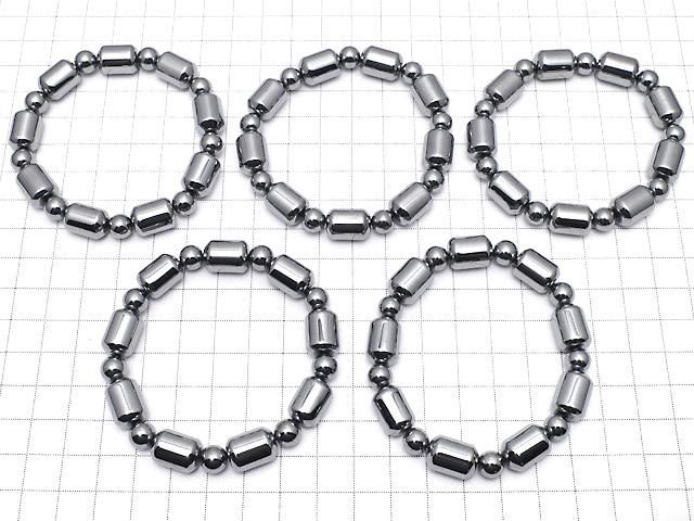 【動画】高純度テラヘルツ鉱石 チューブ14×10×10mm&ラウンド8mm 1連(ブレス) サムネイル4