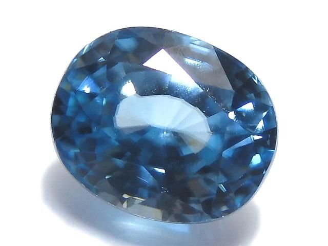 【動画】【1点もの】宝石質天然ブルージルコンAAA ルース ファセットカット 1粒 NO.18の画像