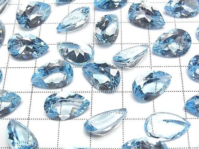【動画】宝石質スイスブルートパーズAAA ルース ペアシェイプファセットカット15×10mm 1粒 サムネイル3