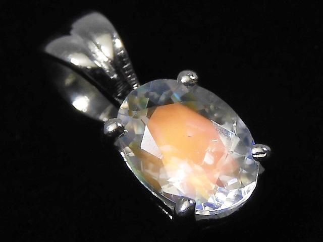 【動画】【1点もの】宝石質アンデシンラブラドライト ペンダントトップ SILVER925製 NO.84の画像