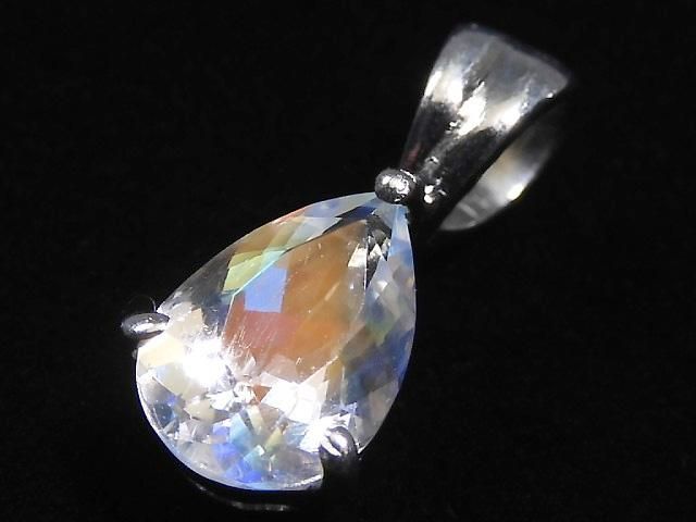 【動画】【1点もの】宝石質アンデシンラブラドライト ペンダントトップ SILVER925製 NO.85の画像