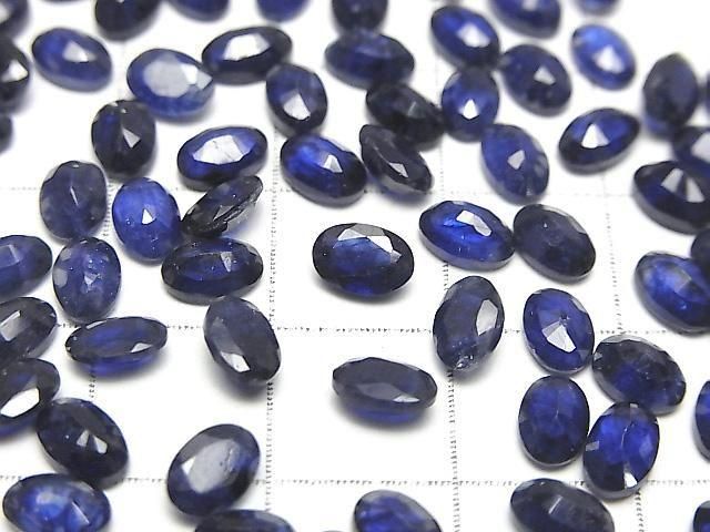 【動画】宝石質ブルーサファイアAAA- ルース オーバルファセットカット6×4mm 5粒 サムネイル2