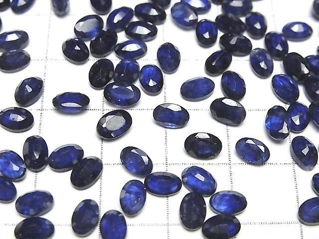 【動画】宝石質ブルーサファイアAAA- ルース オーバルファセットカット6×4mm 5粒 サムネイル3