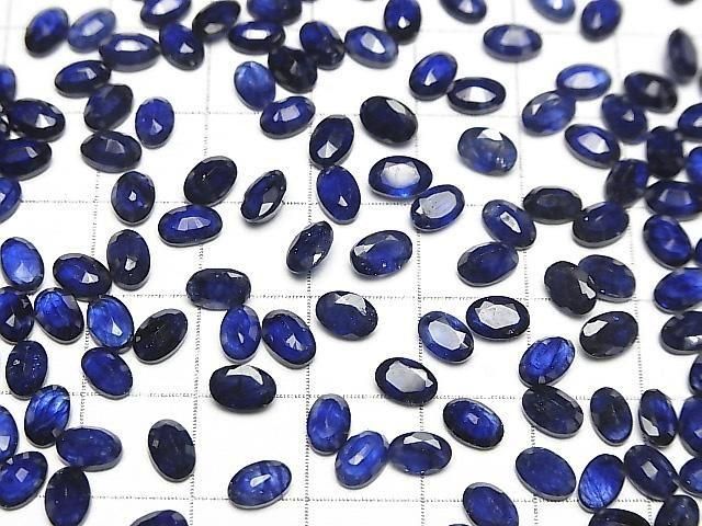 【動画】宝石質ブルーサファイアAAA- ルース オーバルファセットカット6×4mm 5粒 サムネイル4