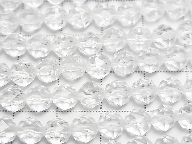 【動画】【素晴らしい輝き】クリスタル(合成水晶)AAA スターラウンドカット6mm 1連(約37cm) サムネイル2