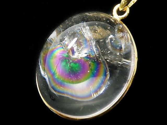 【動画】【1点もの】アイリスクォーツAAA- ペンダントトップ 18KGP製 NO.122の画像