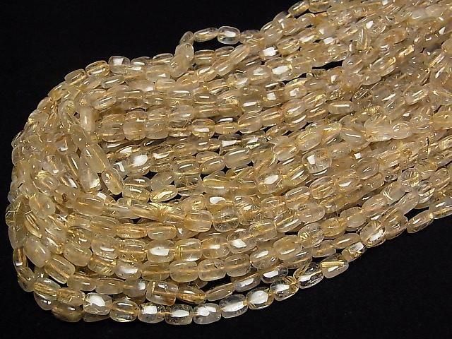 【動画】ルチルクォーツAA+ レクタングル7×5mm 半連/1連(約38cm) サムネイル4