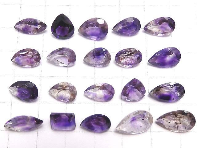 【動画】【1点もの】エレスチャルクォーツAAA- ファセットカット ルース 20粒セット NO.259 サムネイル2
