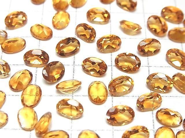 【動画】宝石質マデイラシトリンAAA ルース オーバルファセットカット7×5mm 3粒 サムネイル3