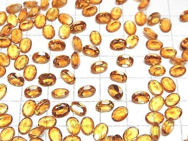 【動画】宝石質マデイラシトリンAAA ルース オーバルファセットカット7×5mm 3粒 サムネイル4